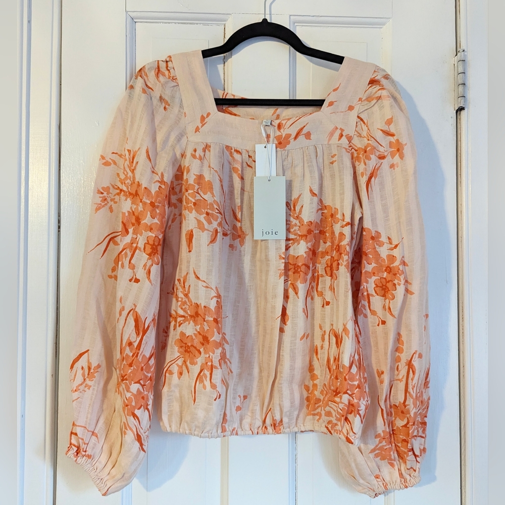 NWT Joie Linen Peasant Top